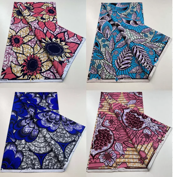 2024 6 Yards 100% Cotton Veritable Wax Pagne African Super Real Holland Wax VL Original Batik Lace Dress Dutch Loincloth 2