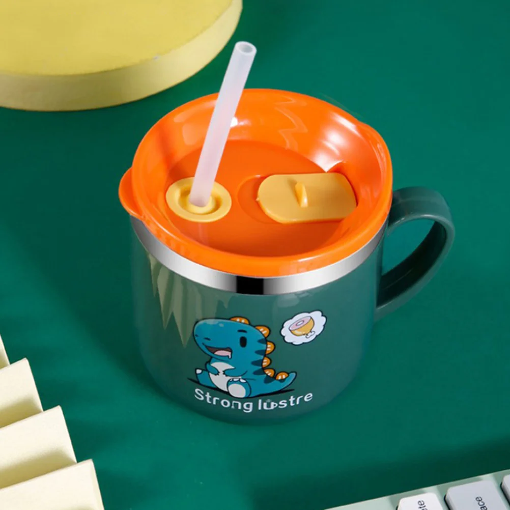 Baby Cups with Straw Bottle Drinking Water Kids Sippy Cup Handle Toddler  Feed_$z