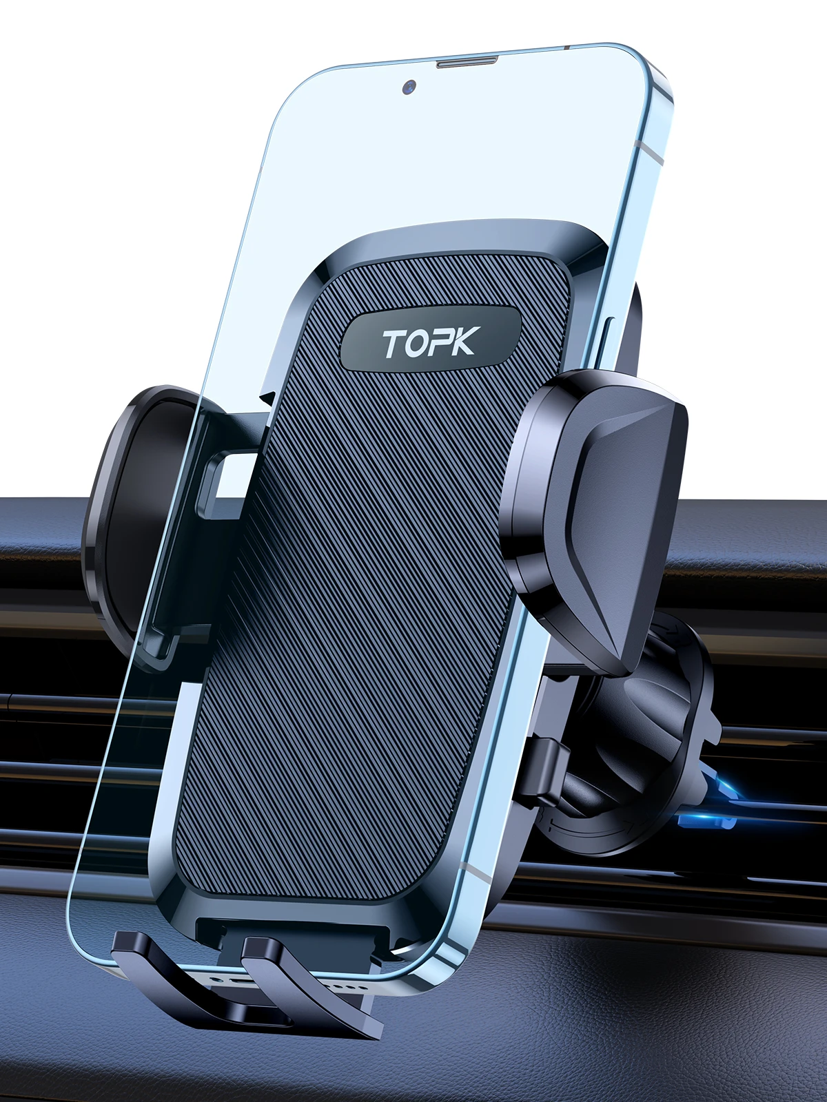 Car Phone Holders with Metal Hook Clip,Air Vent Cell Phone Car Mount,Hands Free