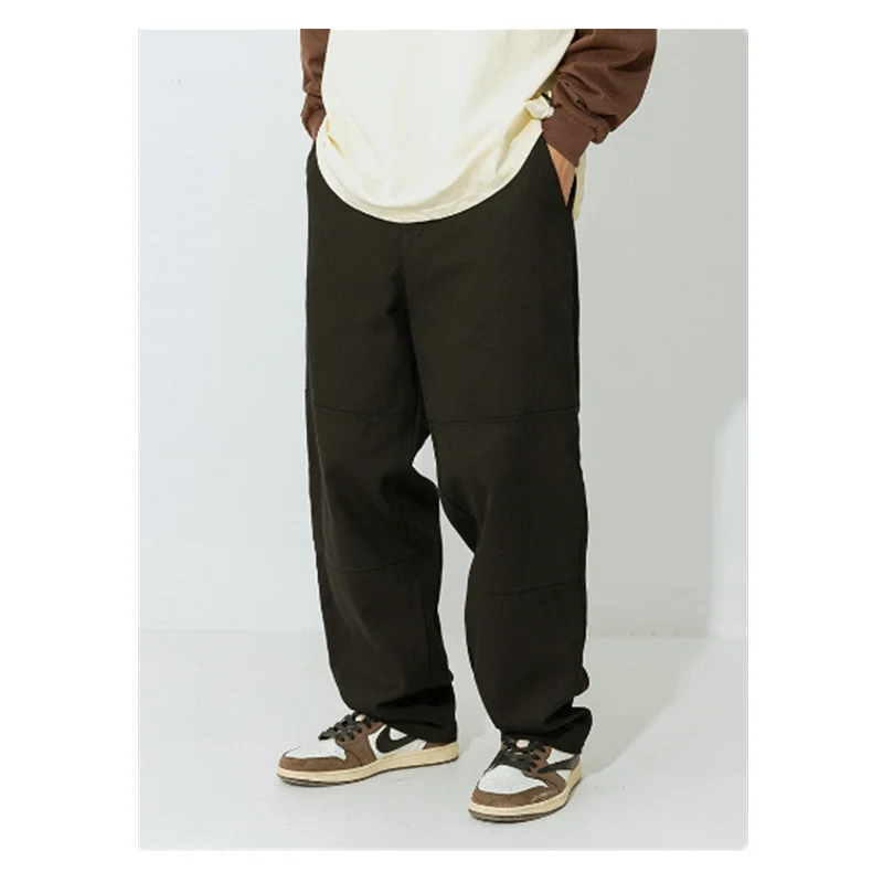 Vintage Washed Old Casual Pants for Men's Autumn and Winter New Side Pocket Design Loose Japanese Street Fashion Work Wear Pants