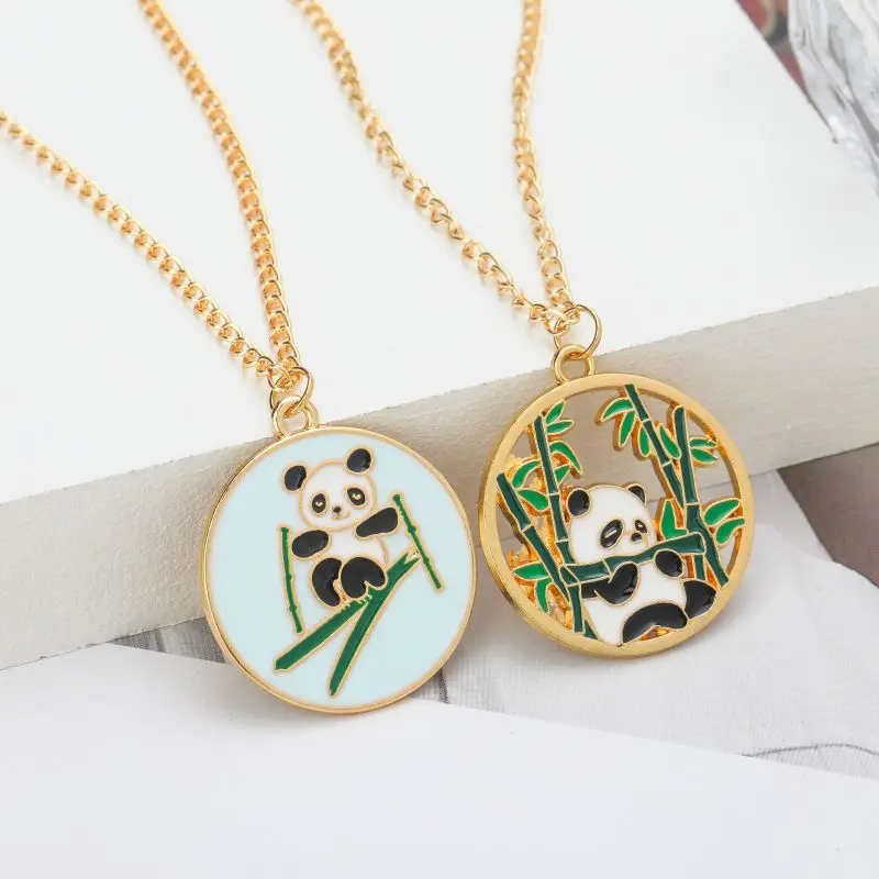 Gold Children's Jewellery, Panda Jewelry, Initial Necklace For