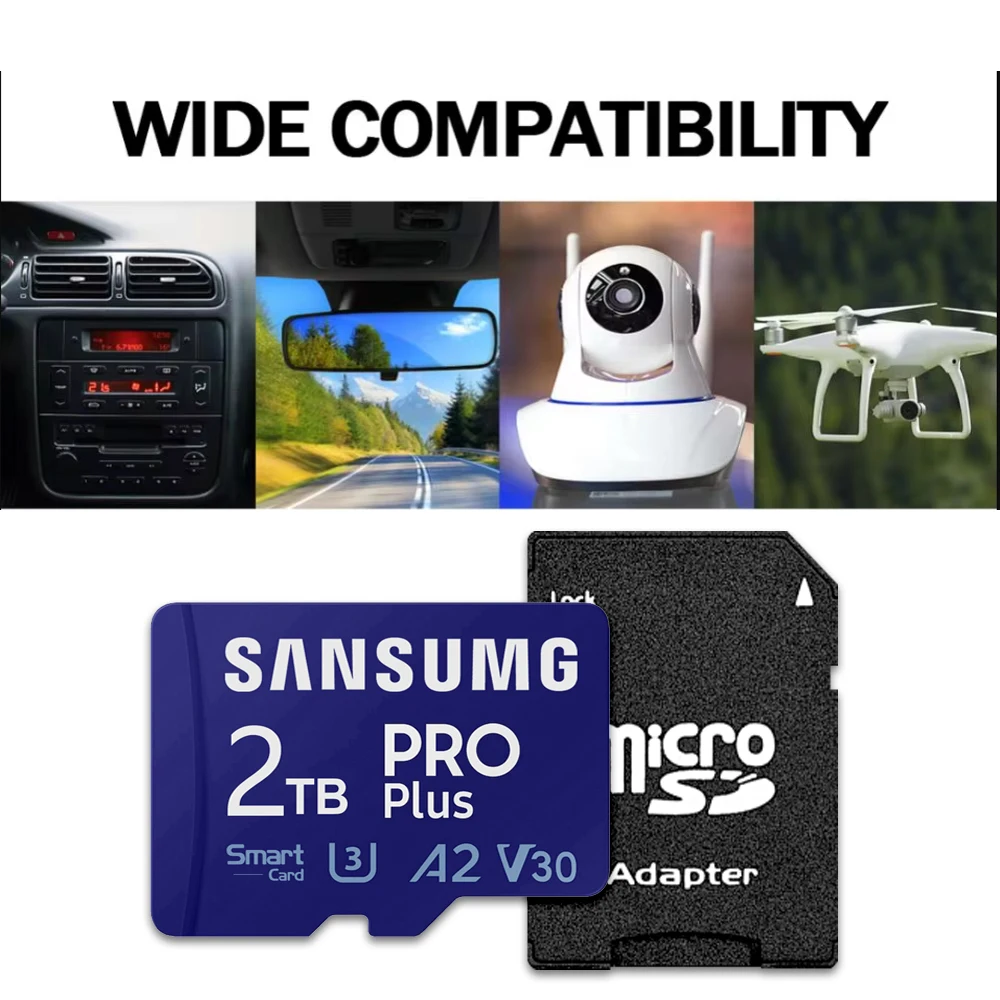 SANSUMG Original Micro TF SD Card 1TB Mini Memoria SD Memory Card 512GB 128GB For Phone Nintendo Switch Video Card SD Cards 2TB 3
