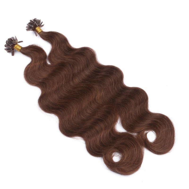 U Tip Remy Human Hair Extensions Double Drawn Body Wave Fusion Nail Pre Bonded Keratin Capsules Human Hair Extensions #1 #2 #613