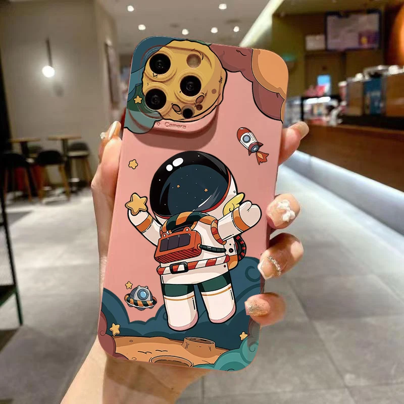 Cartoon Astronaut Phone Case – Stylish and Durable Protective Cover