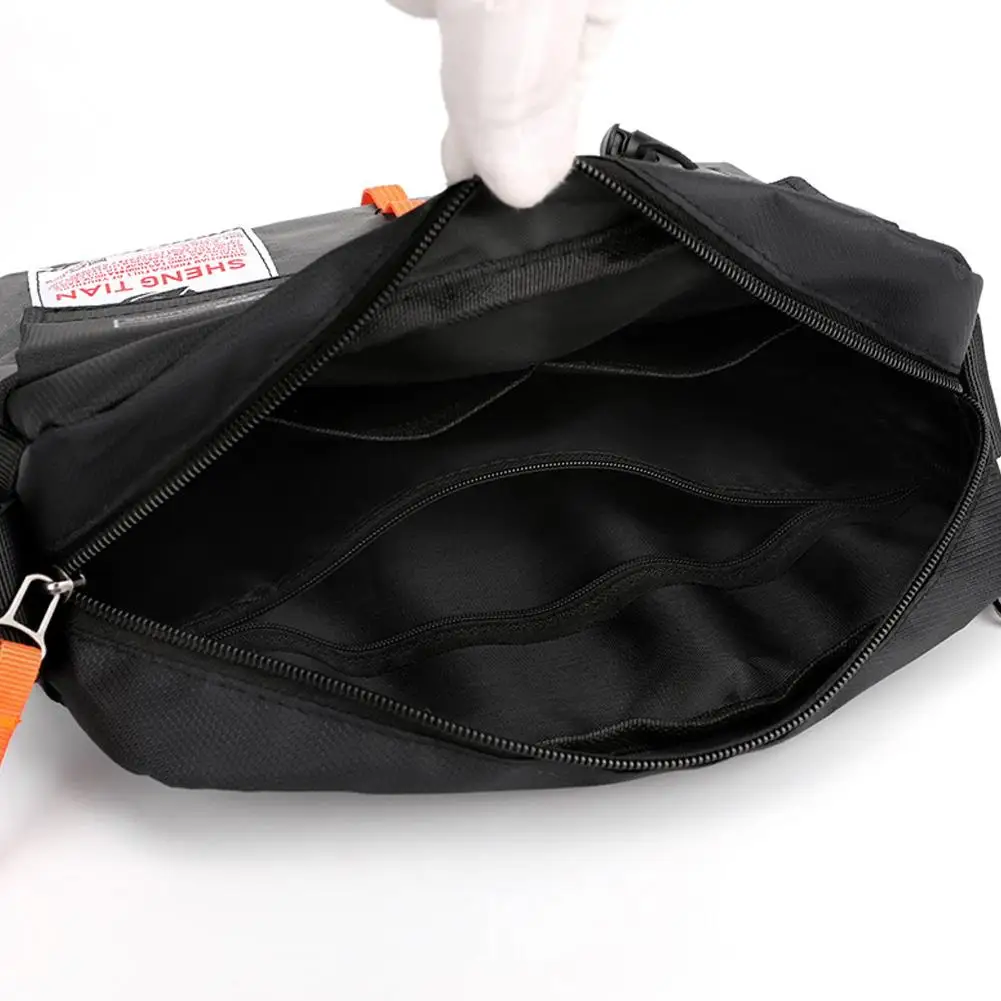 Original Messenger Bag Modern Style Shoulder Bag Cool Canvas Crossbody Bags for Men Boy Students Black Orange