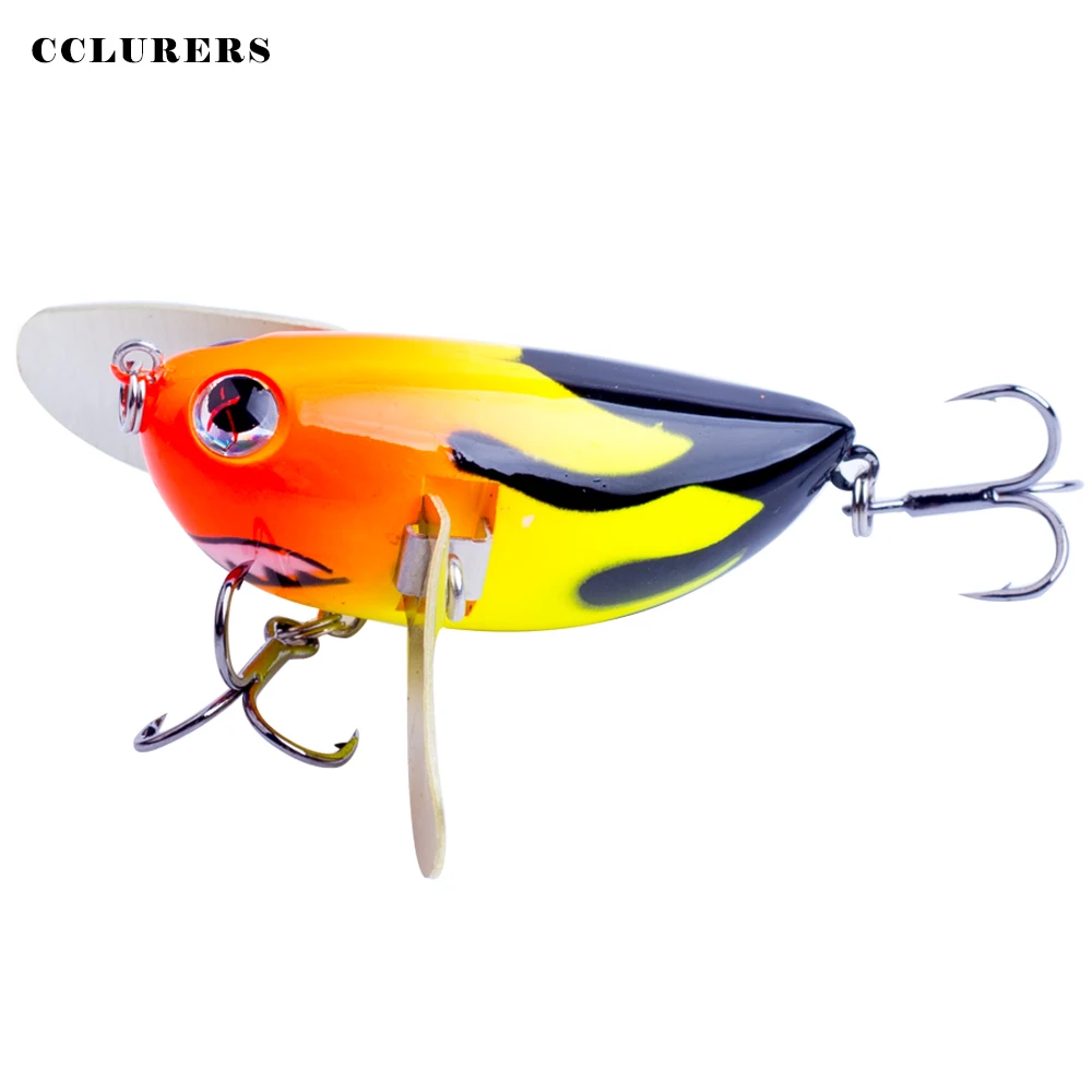 

CCLTBA 5,8 см 12,9 г топвотер приманки жесткий корпус металлическая ложка лезвие Крылья пчела искусственная пчела Поппер блесна приманка Снасть