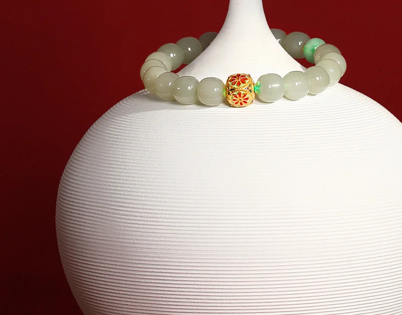 Lapislazuli Emaille Farbe Armband Unterstützung Großhandel natürliche Hotan Jade Armband weiblich Qinghai S925 rein versilbert – Detail 7