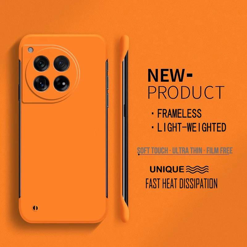 Frameless Matte Hard PC Protective Phone Case - Solid Shell Cover with Bumper