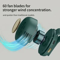 Ventilateur portable pour le cou et la taille, mini ventilateur à clip, ventilateur électrique de refroidissement, ventilateur sans pales USB 900 mAh, refroidisseur d'air portable pour l'extérieur et la maison 2