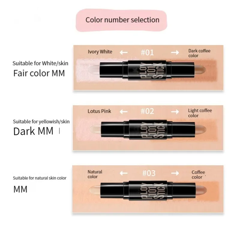 Facial Contour Stick Multi Color Double Headed Concealer Highlighter Shadow Pen
