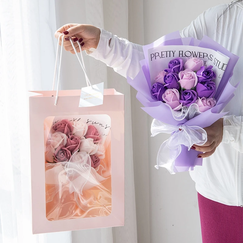 flower bouquet paper bag