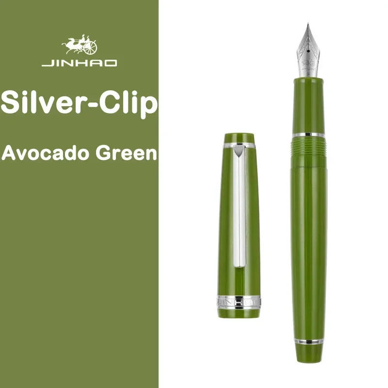 Elegant Silver Clip Luxury Fountain Pen with Extra Fine Nib – Premium Writing Instrument for Office & School Supplies