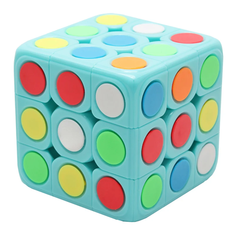 Dot Third-Order Magic Cubes3 Game-Specific Smooth Solid Color Non-Fading Children Students' Educational Toys