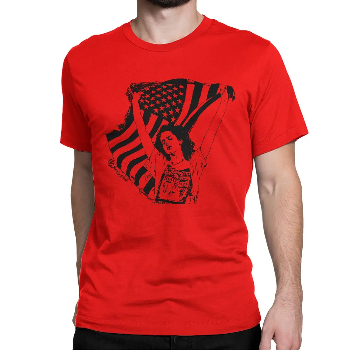 thumbnail image 1 of Camisetas vintage para hombre y mujer, cuello redondo, algodón puro, estilo años 90, manga corta, ropa estampada., 1 of 7