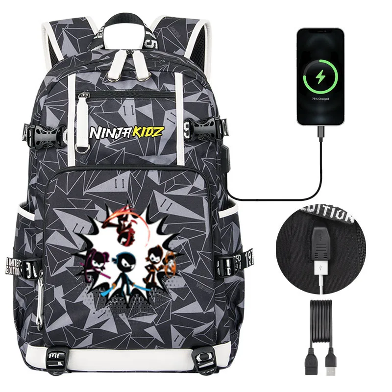 cartoon-ninjakidz-kids-school-bag-boy-girl-student-shoulder-backpack-teenager-usb-charging-laptop-backpack-mochila-travel-er-bag