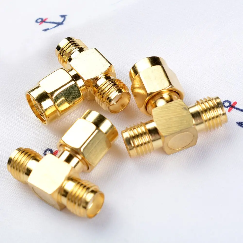 SMA Male to Two SMA Female Triple T RF Adapter Connector 3 Way Splitter AC 