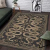 French Retro Style Creative Snake Living Room Carpet Floral Pattern Kitchen Corridor Bedroom Rug Home Decor Easy Care Sofa Rugs 1