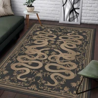 French Retro Style Creative Snake Living Room Carpet Floral Pattern Kitchen Corridor Bedroom Rug Home Decor Easy Care Sofa Rugs 1