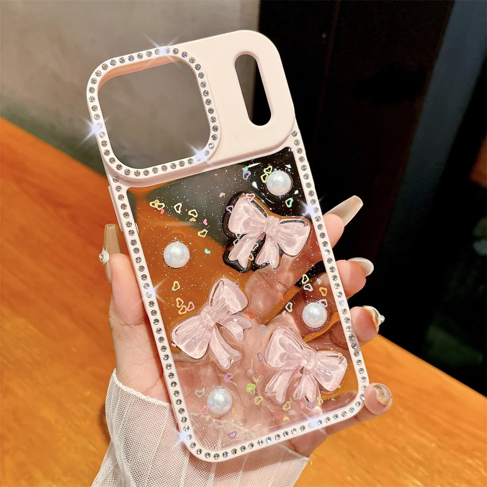 Elegant 3D Butterfly Diamond-Embellished Phone Case - Shockproof Design