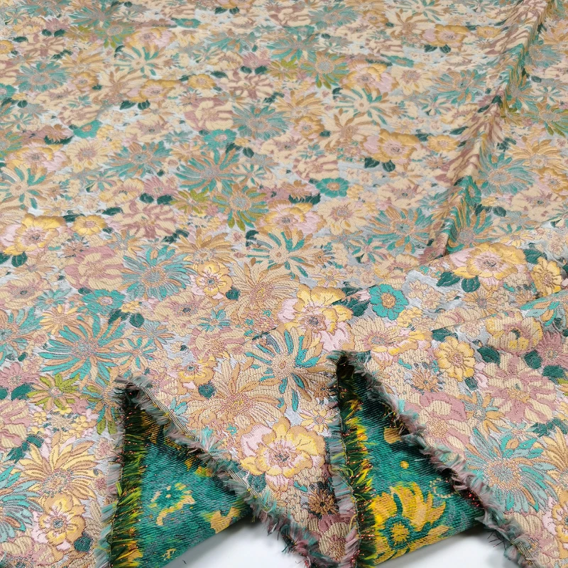 

Жаккардовая парчовая ткань для рукоделия, осенне-зимнее пальто, костюмная одежда, модная ткань из полиэстера