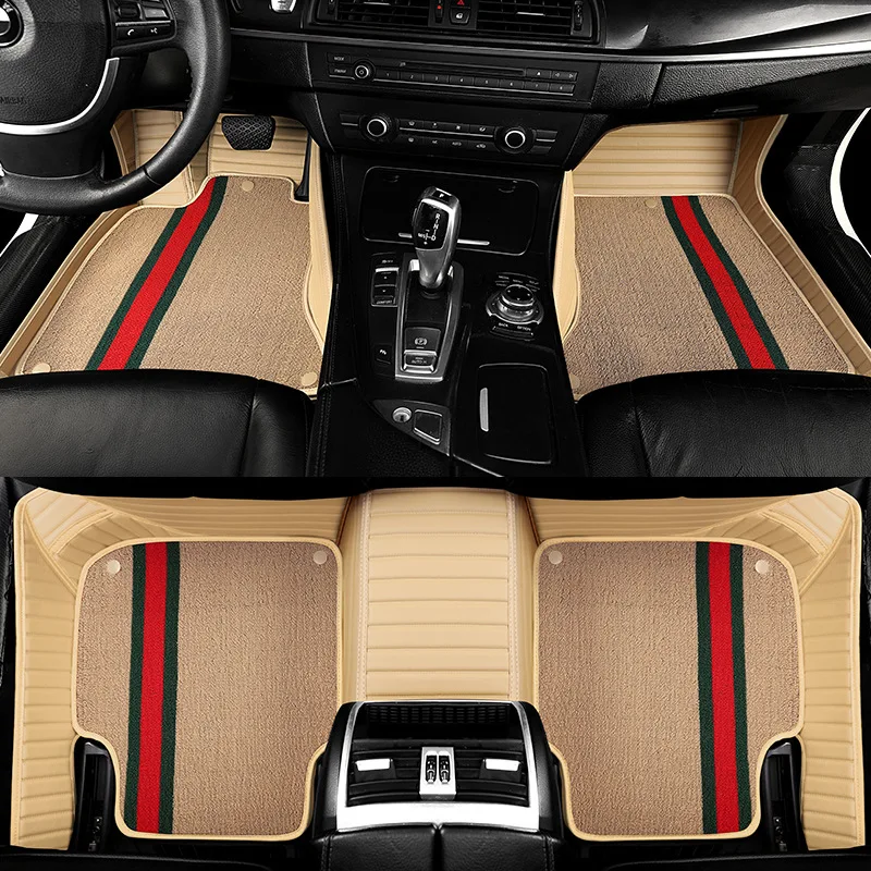 High Quality Leather Car Floor Mats for Bmw F10 E60 5 Series F11 G30 G31 E39 E61 F07 F18 G38