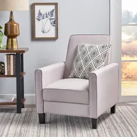 Recliner Push Back Chair for Elegant Home Dr Beige 1