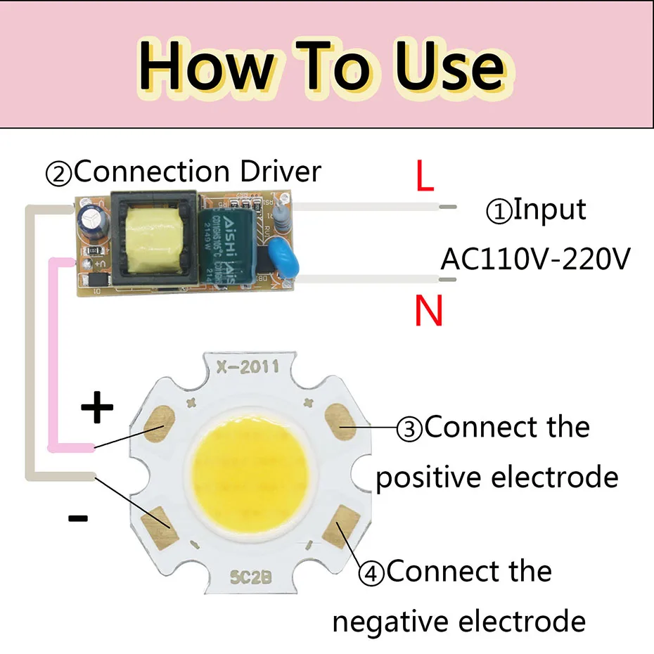 Description Picture 6 of item5pcs 3W 5W 7W 10W High Power COB LED Source Chip Light Bulb Light-Emitting Diode Bridgelux Chip 20mm For Spotlight Downlight DIY