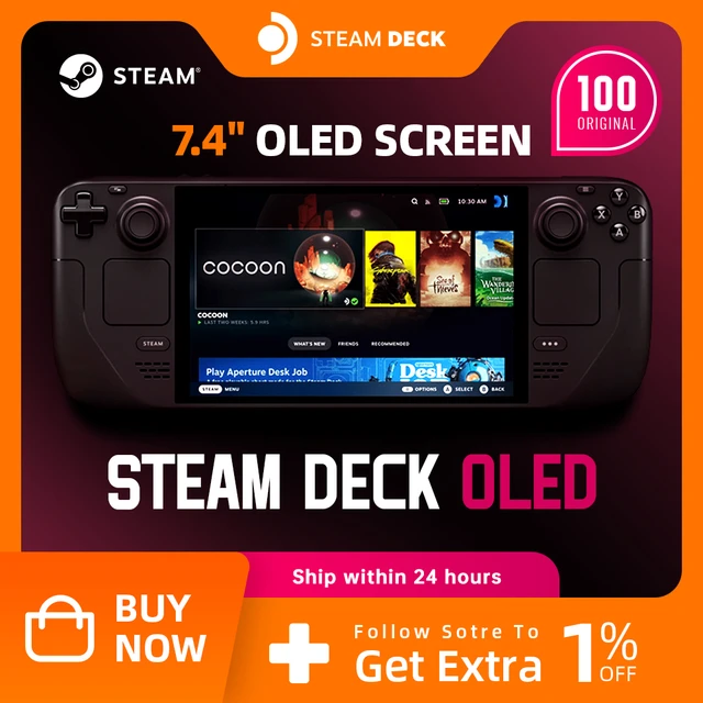 Steam Deck OLED 512GB 1TB NVMe SSD SteamOS 3 system HDR OLED 