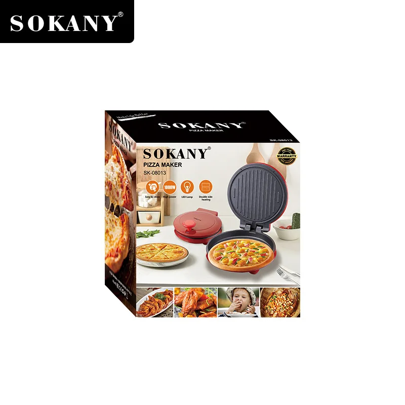 110V or 220V ELectric Pizza Maker, double-sided heating electric griddle, pancake maker,1000W