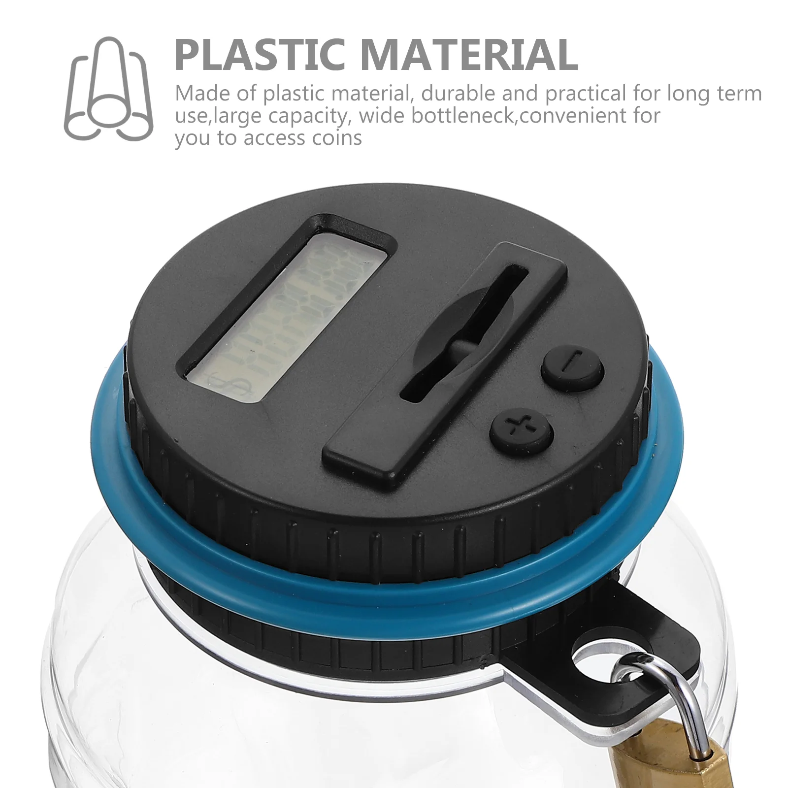 Plastic Digital Display Money Box Automatic Coin Counter Saving Pot Transparent Lcd Screen Total Amount Kids Educational