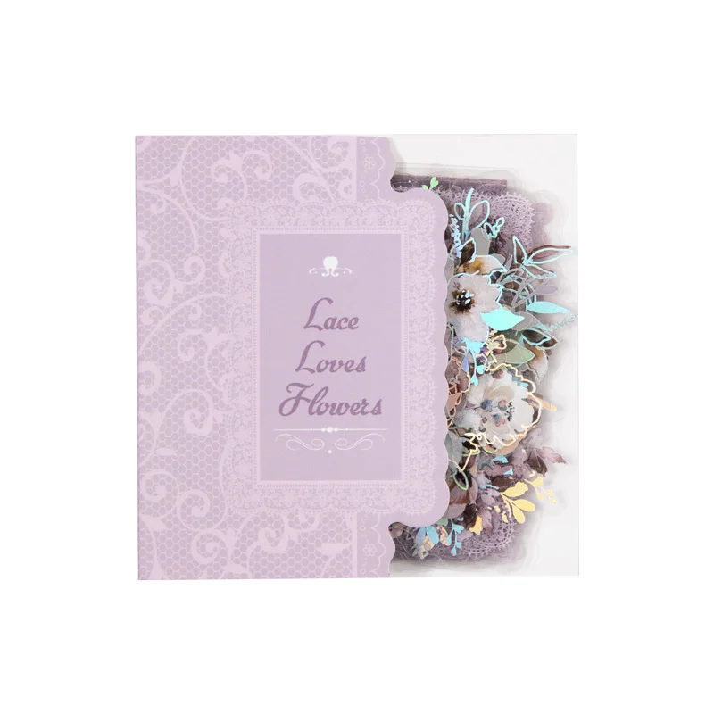 6 confezioni/lotto Lace Loves Flowers series retro creative decoration adesivi per animali domestici fai da te