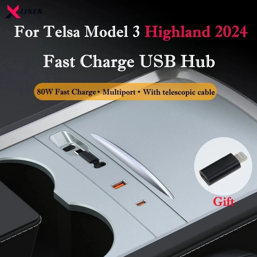 80WFastChargeUSBHubforTeslaModel3Highland2024MultiportAdapterUSBHubDocking.jpg