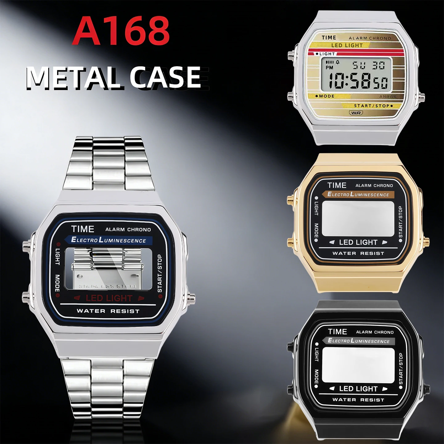 Enhanced Stainless Steel Case for Casio Small Square Watches - Upgraded Black/Gold/Silver Watch Accessory