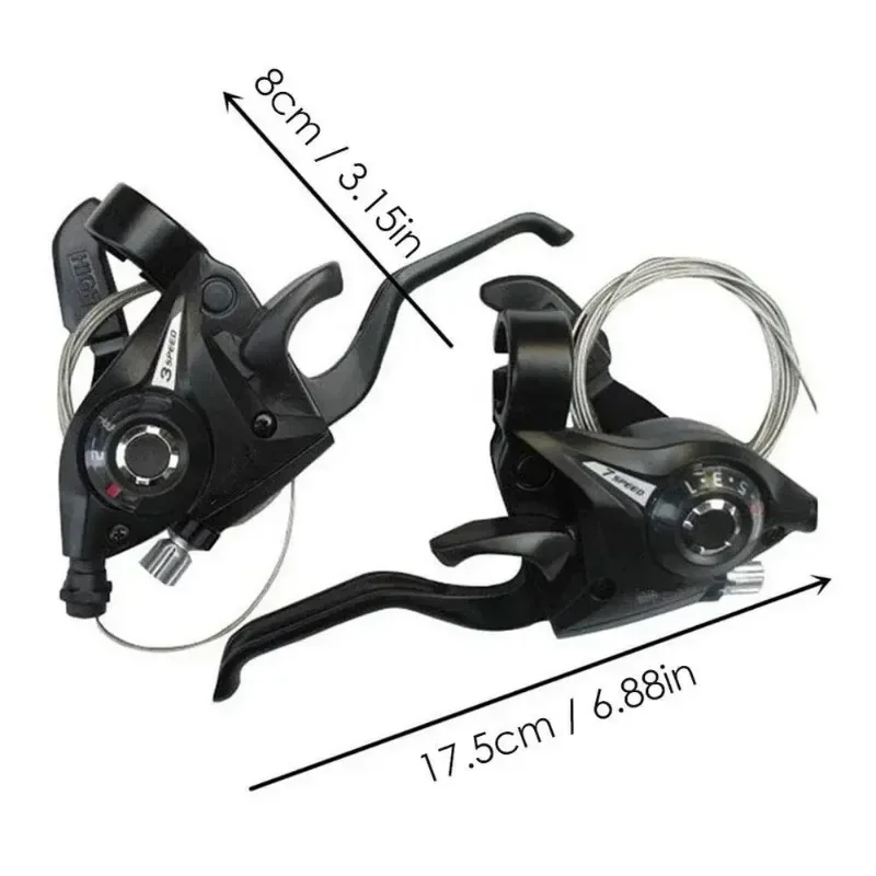 Bike Derailleurs 3x7 21 Speed Switch MTB Bicycle Shifter Levers Brake with Shift Cable Cycling Disc Handle for Bike Trekking