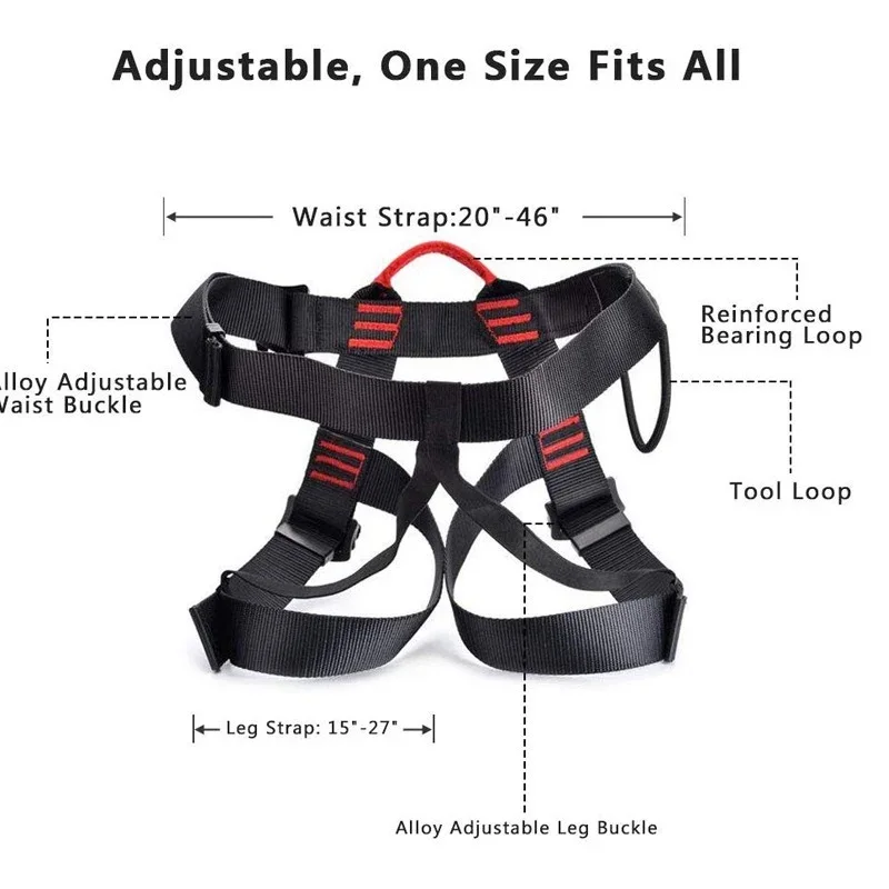 

Adjustable Belt Outdoor Safety Work Altitude Climbing Activities Half-body Anti-fall Mountain For Harness