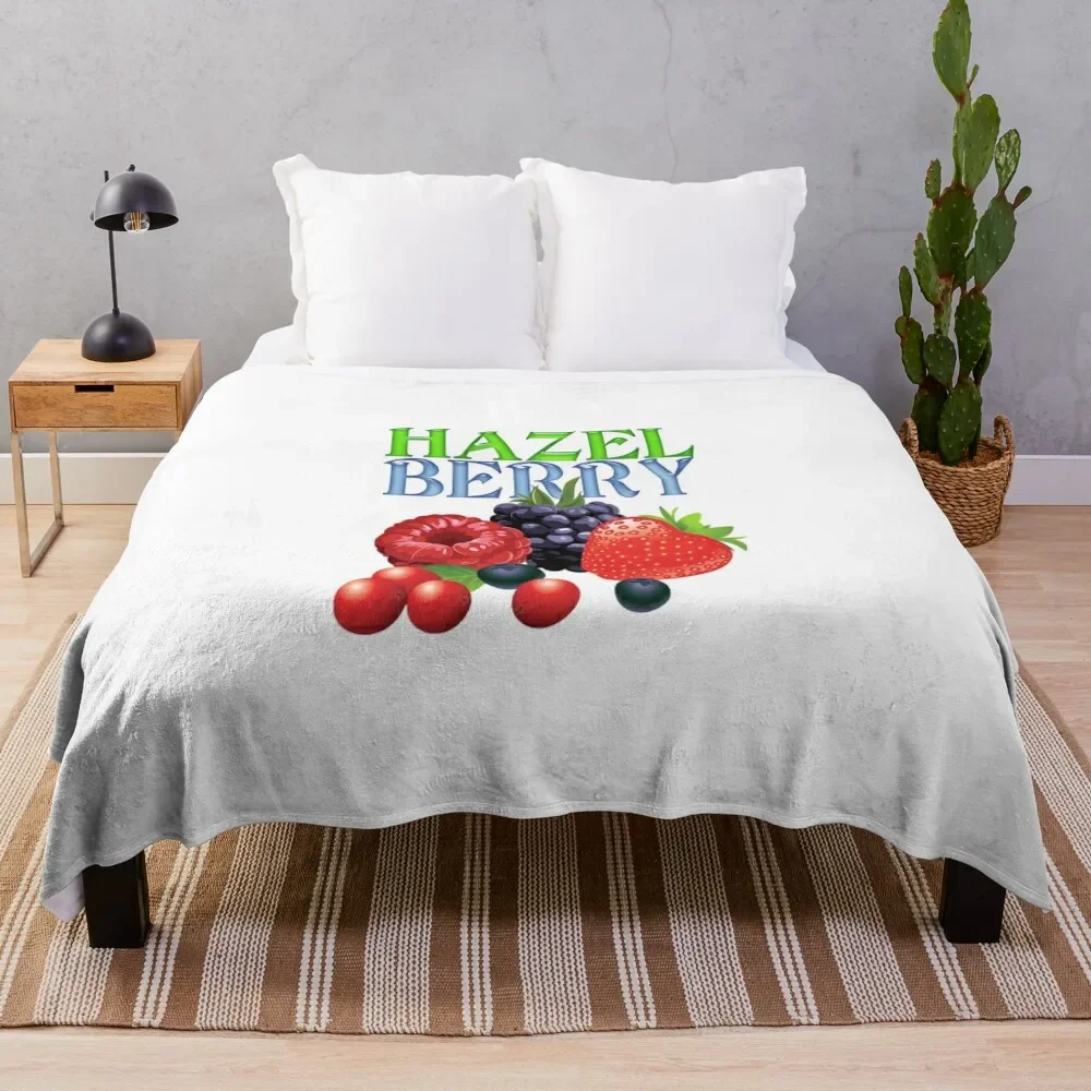 

Hazel Berry Throw Blanket Luxury Brand Plaid Multi-Purpose Blankets