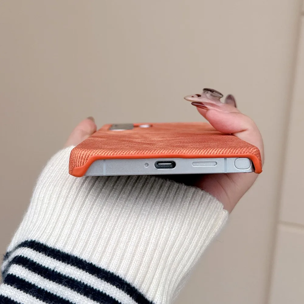 Washed Denim Matte Hard Phone Case - Frameless Cooling Design