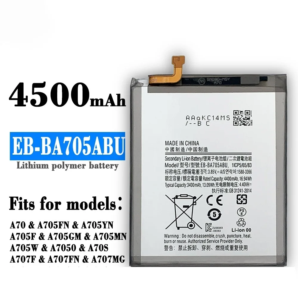 

Replacement Battery EB-BA705ABU For Samsung Galaxy A70 A705 SM-A705 Rechargeable Phone Battery 4500mAh