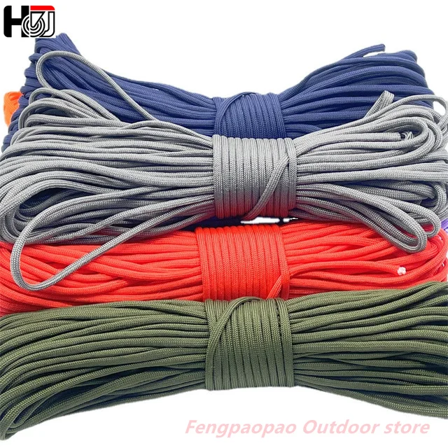 Corda Paracord Nylon 2mm - 30m Per Campeggio E Fai Da Te, Resistenza 90kg, Colore Grigio