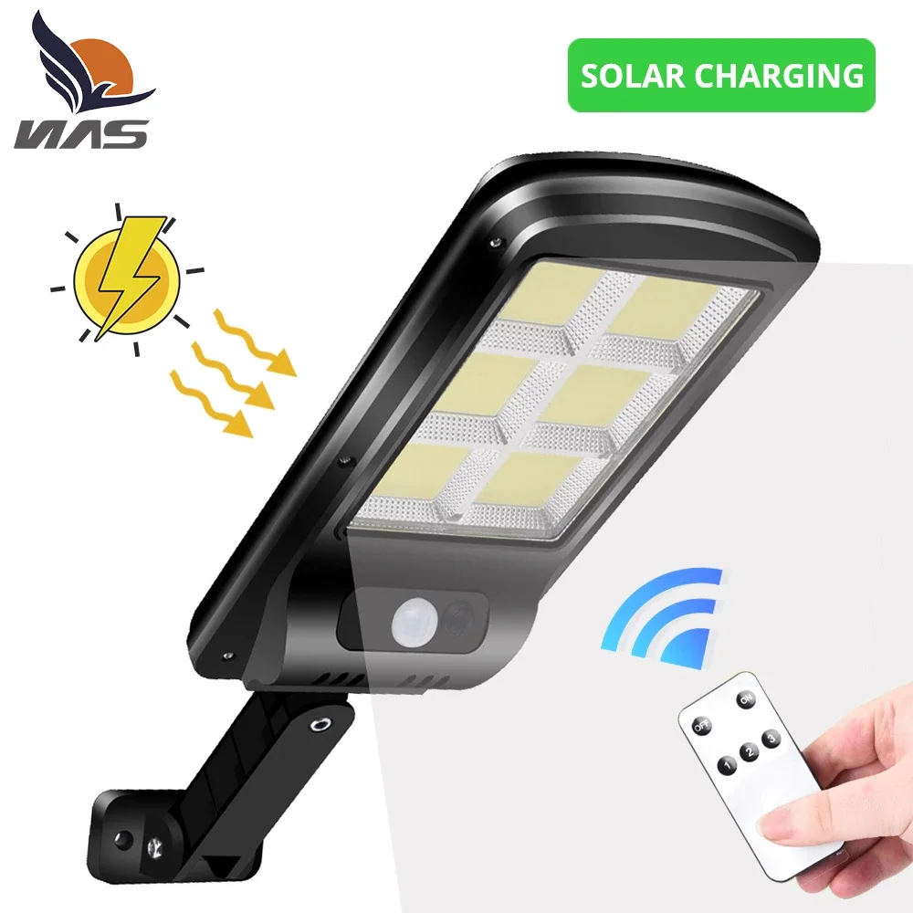 Outdoor Spotlights LED Street Floodlight Solar Panel Lighting Lamp Road Lamp Wireless Outdoor Waterproof Road light 20 hours