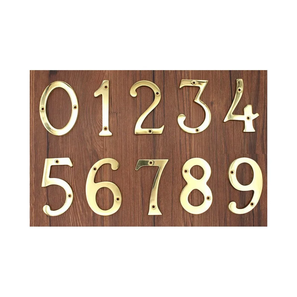 Brass Copper House Door Numbers 4Inch