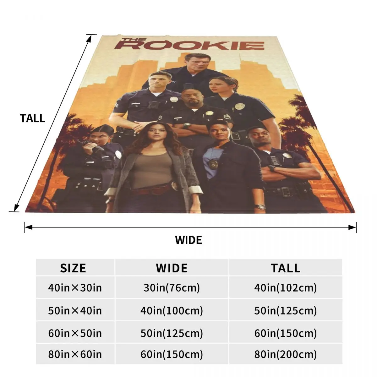 Throw Blanket The Rookie Micro Fleece Blanket Four Sizes Cute Comfortable For Camping Nice Gift 5