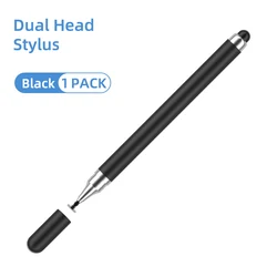 Enhanced Universal 2-in-1 Touchscreen Stylus Pen for Tablets and Smartphones (Black)