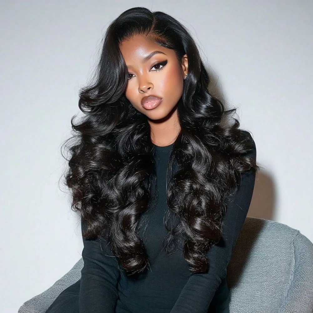 250% Density 13x4 HD Lace Wigs Body Wave Lace Front Wigs For Women 40 Inch Wear And Go Glueless Wigs Human Hair Pre Plucked Bling Hair 2