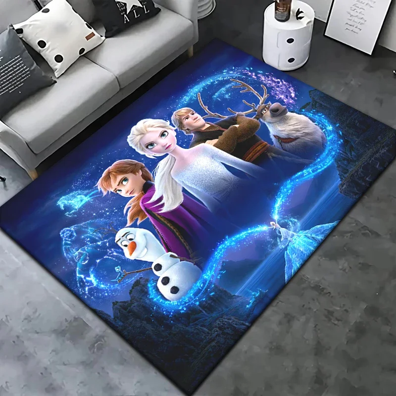 Decorative Carpet Frozen Elsa Princess Carpet Rug for Living Room Bedroom Decoration Picnic Camp Kitchen Carpet Crawling Decoration