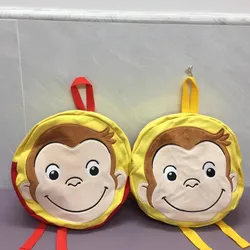New Cute Curious George Monkey Boys Kids Plush Backpack Bags School Bag For Children