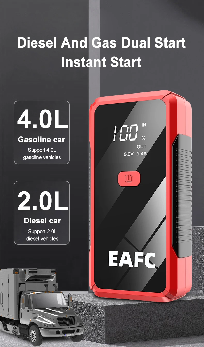 2000A Portable Car Jump Starter & Power Bank