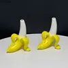 Simulated Banana Ceramic Vase Flower Pots Desk Decoration Artificial Flowers Decorative Floral Arrangement Banana Shape Vases 4
