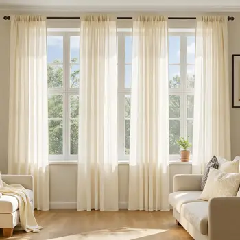 Butter Cream Sheer Curtains 1