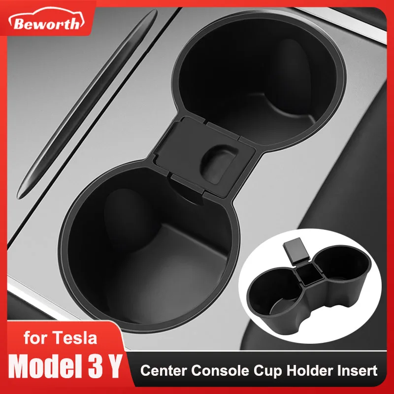 Insert de porte-gobelet de console centrale M3 MY pour les placements, modèle  3 Y 2023, fente intérieure en silicone, accessoires de voiture, 2022 -  AliExpress